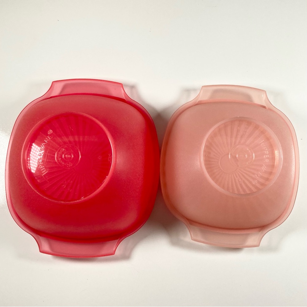 Two Tupperware Servalier Bowls in Shades of Pink 838 and 840 - Picture 4 of 13
